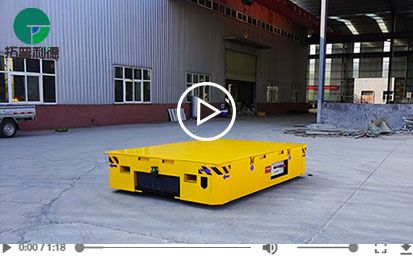 Steering 20 Tons Battery Operated Trackless Transfer Cart