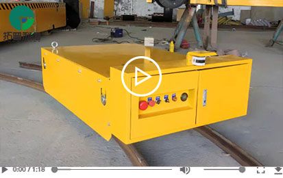 Turning Industrial Battery Powered Rail Transfer Trolley