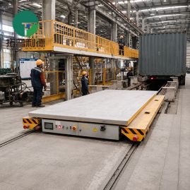 15 Tons Rail Guided Vehicle with Hydraulic Lifting Device for Container Handling