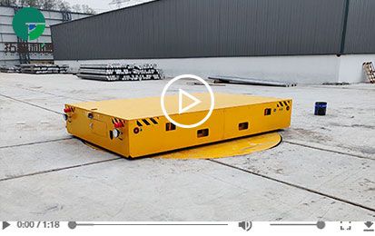 Customized Rail Transfer Trolley with Turntable for Material Handling