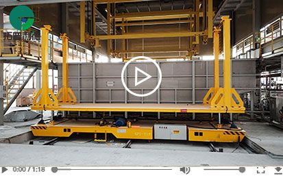 2.5 Tons Workshop Rail Transfer Cart with Lifting Countertop