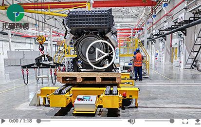 Heavy Duty Motorized RGV Rail Guided Vehicle with Chain Delivery Countertop