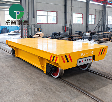 Workshop 100 Tonne Battery Powered Transfer Trolley for Electromechanical Handling