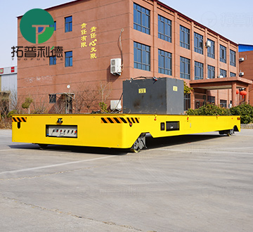 Large Table Steerable Trackless Transfer Cart for Material Handling