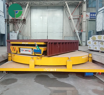 Tow-Layer Rail Transfer Cart in Workshop for Mold Handling