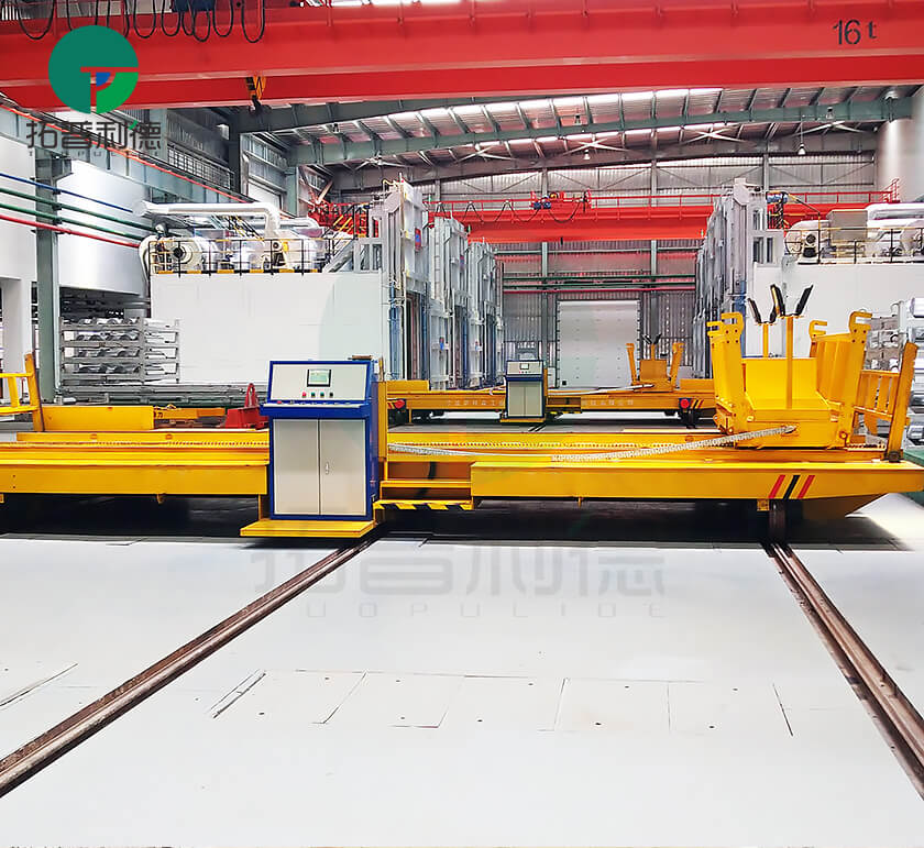 Annealing Furnace Rail Transfer Carts,80tons transfer cart,ferry material transfer cart,rail motorized trolley