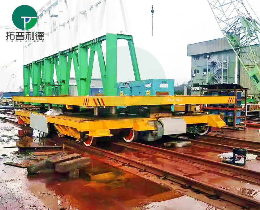 Heavy Duty Rail Transfer Cart,Railway Guided Trolley,Electric Driven Transport Vehicles,Workshop Material Handling System