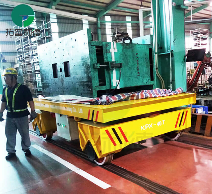 hydraulic driven rail transfer trolley,motorized rail cart,material handling cars